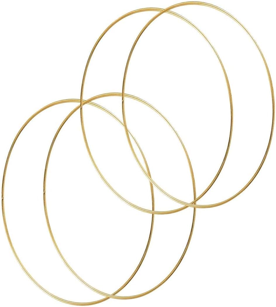 Large Metal Floral Hoop,Macrame Ring Wreath for Dream Catcher Crafts Ring and DIY Wall Hanging Crafts (Metal Hoop, 4 x 18inch)