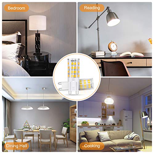 TASMOR Lampadina LED G9 Luce Calda 3000K, 5W