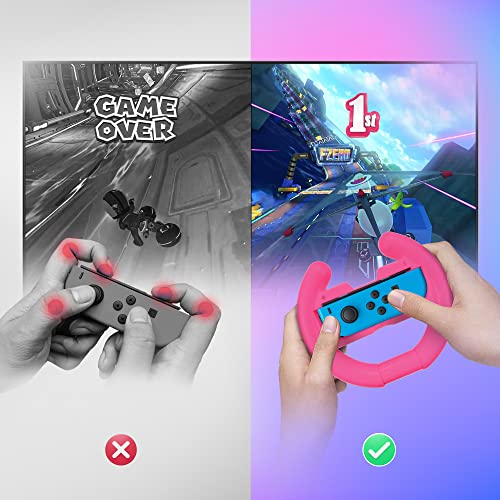 Pack de 4 volants Oniverse Nintendo Switch Ergonomiques Compatibles Joycons Idéals pour Mario Kart - vue 5