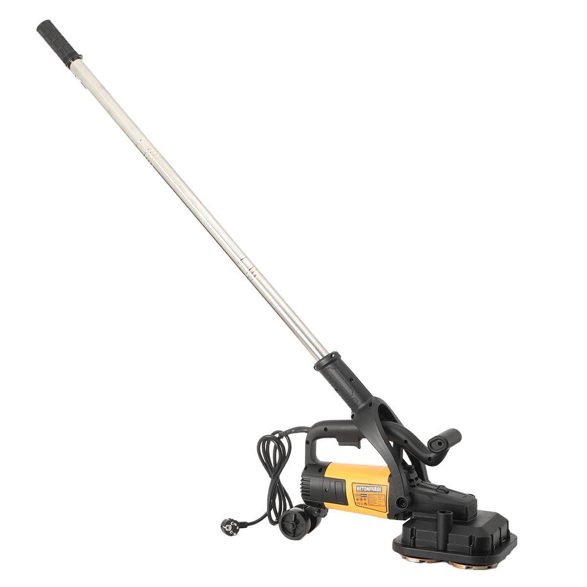 Betonschleifer mit 4stk Schleiftopf 100mm, 3800W Elektrische Betonfräse mit Lange Handgriff, 6-Stufen 6000RPM Mauerfräse Trockenbauschleifer Sanierungsfräse Set