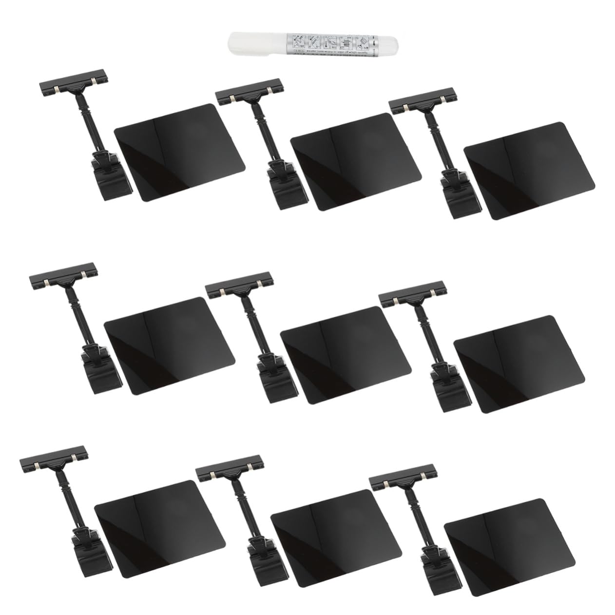 Homoyoyo 9pcs Porte-étiquettes de Prix en Pvc Étanche Clips Réinscriptibles, Design Facile à Utiliser pour Supermarchés et Magasins