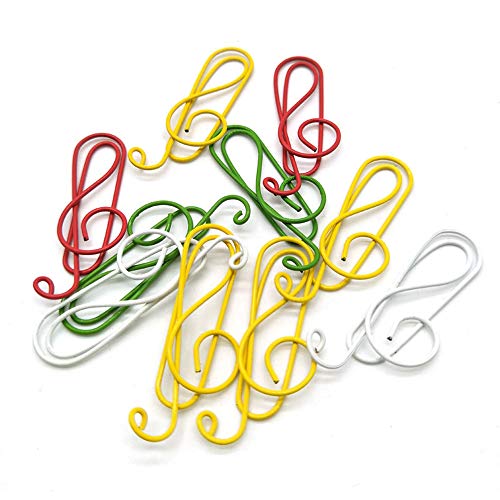12 pçs/caixa Cor Nota Musical Forma Clipes de Papel Marcadores de Metal Arquivos Livro Página de Pap