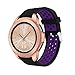 Produktbild Luckhome Uhrenarmband Serie Lederarmband Ersatband Mit Edelstahl Metall Schließe Classic Armband Ersatz Band Doppelte Farbe Sport Silikon Armband Strap Band für Samsung Galaxy Watch 42mmF