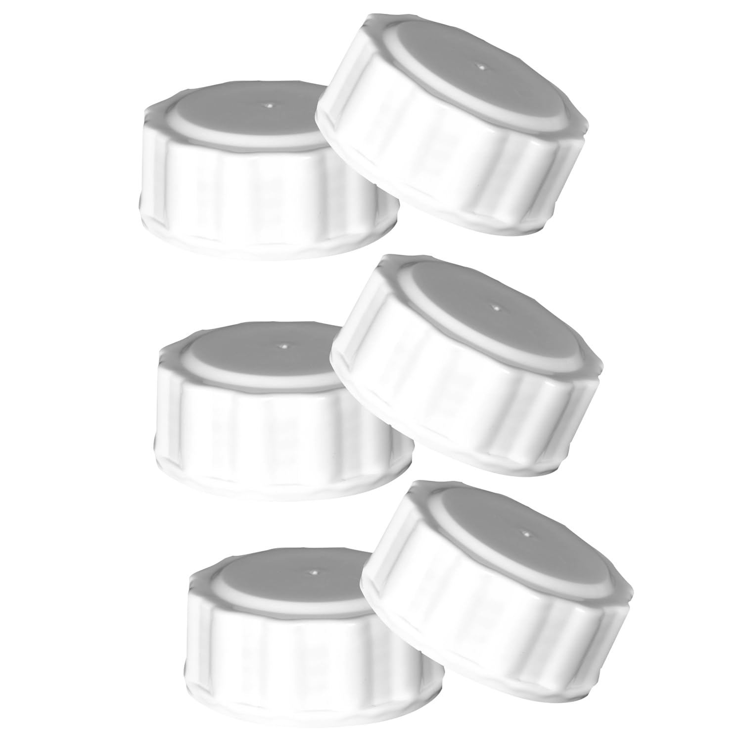 MOOMentaneous 6PCS Baby Bottle Solid Lid Screw Lids Aka Travel Caps Compatible with Avent Bottle Spectra Cimilre Bottle Sealing Ring and Sealing Disc(
