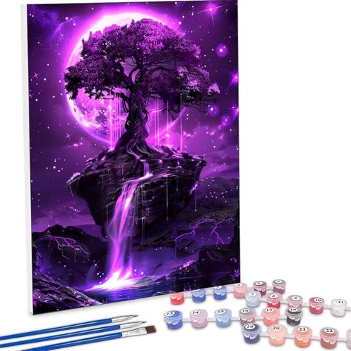 �������G �� �����L�b�g�ɂ��G�� �H Paint by Numbers DIY�y�C���g ��l�� ���S�� �q���p �ȒP�ɓh��� �A�N�������ʊG�̋� ��| ��� ��H�| �L�b�g 3�̃y�C���g�u���V��1�̃Z�b�g�̃A�N�����痿���g�p �z�[�� �I�t�B�X���� G