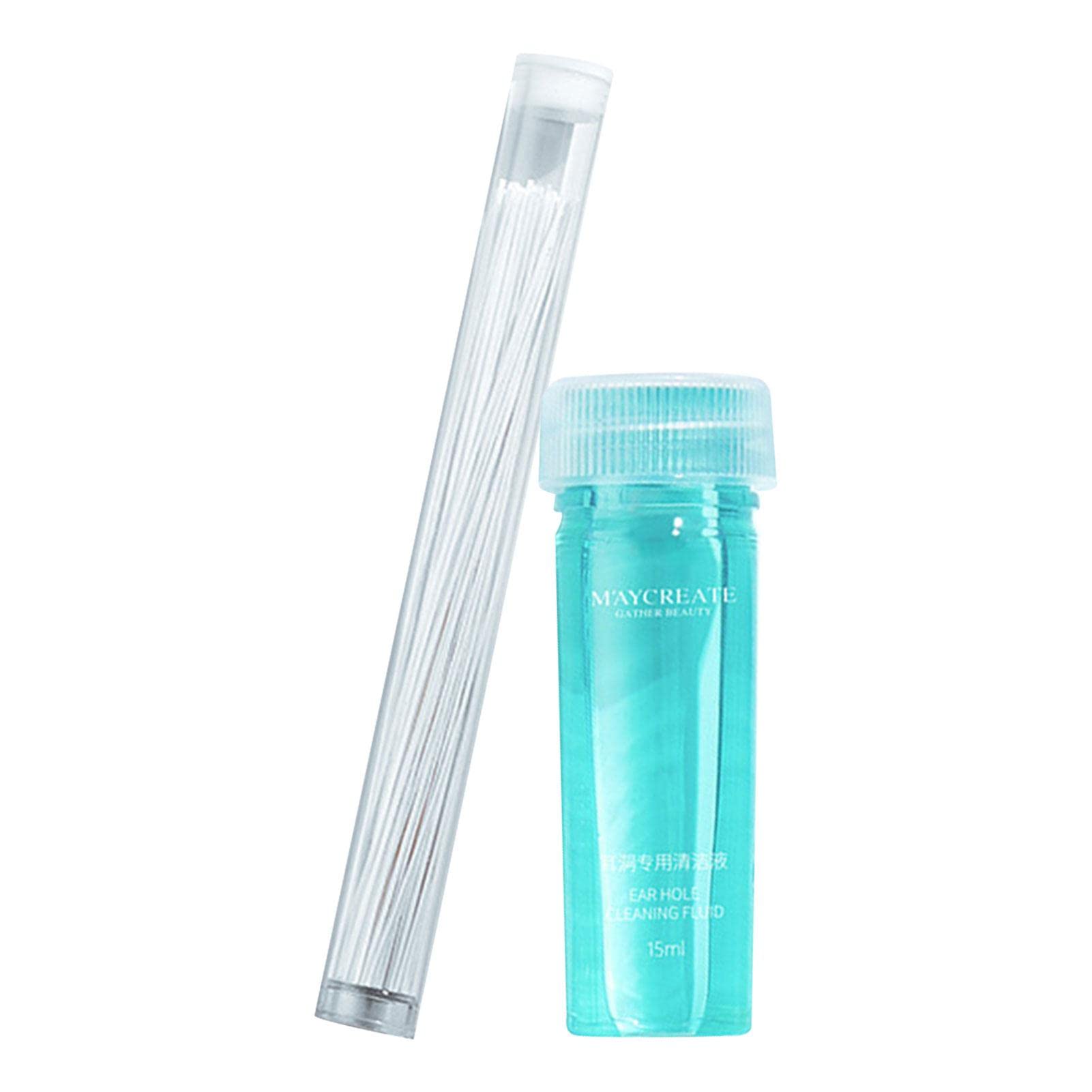 xiaohuangren 60/170 Pieces Ear Piercing Cleaning Earrings Hole Cleaner Floss Disposable Piercing Aftercare Piercing Cleaning Line Ear Piercing Care Odor Removal Cleaning Tool For Girls Women Men