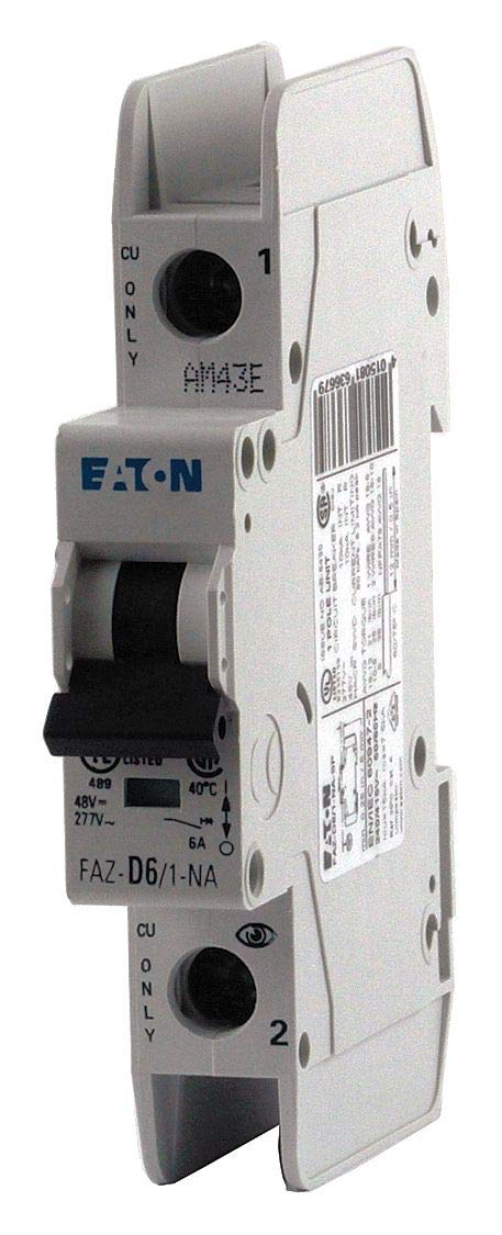 Eaton FAZ-D15/1-NA-SP 15A, 1P, 277/480VAC, 48VDC, 10 kAIC, D-Curve, UL