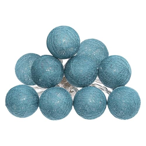 Atmosphera - Guirlande led à pile Tara 10 boules lumineuses L165cm - Bleu
