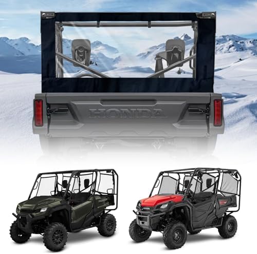 QYMOTO Pioneer 1000-5 Soft Rear Window,Canvas Rear Windshield Mid...