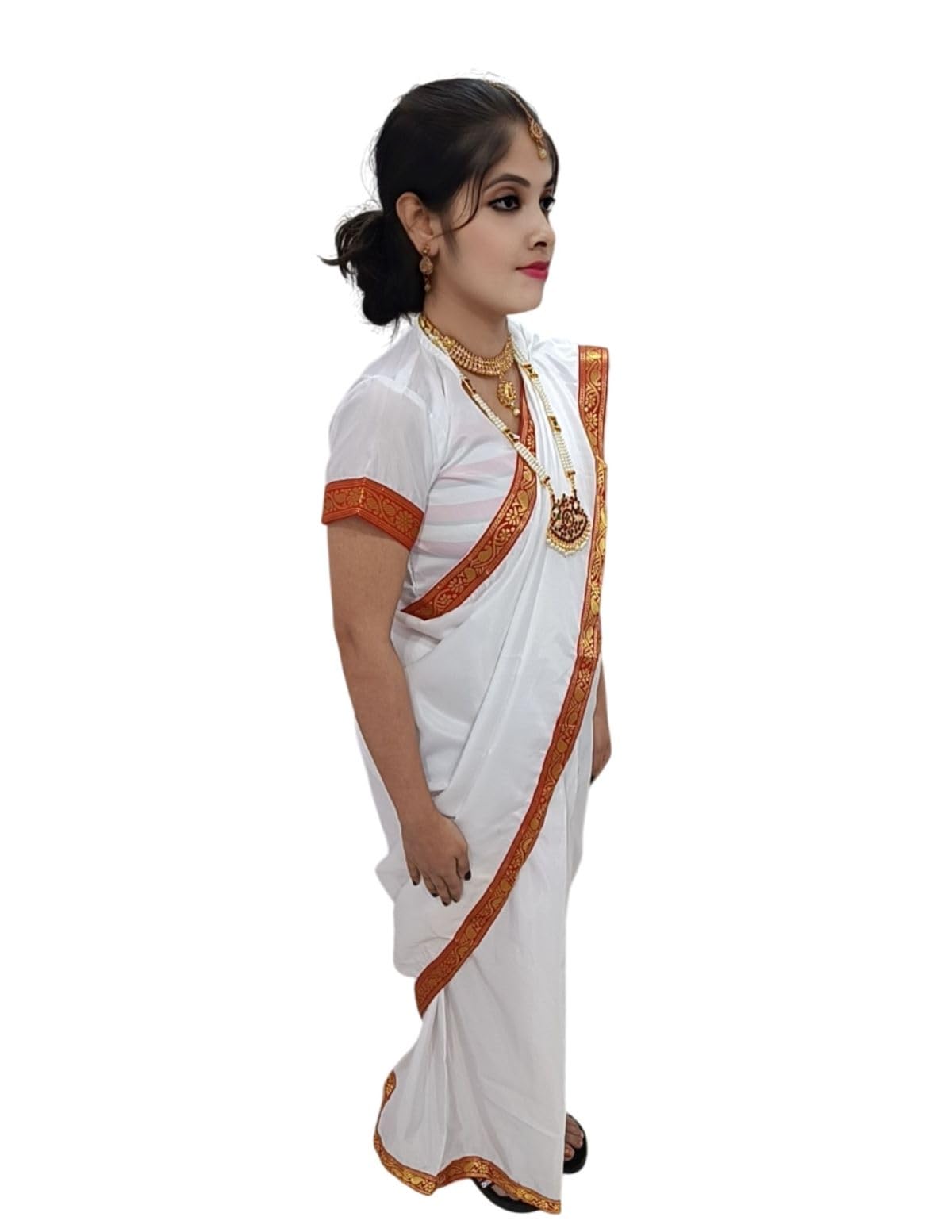 chinese dress ladies Buy BookMyCostume Bengali Girl India with Jewellery Kids & Adults Fancy  Dress Costume for Girls 12-14 years Online at Low Prices in India