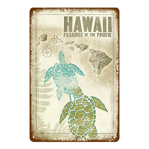 Panneau Décoratif Rétro En Étain 30.5x20.3 Cm - Style Surf Et Vintage Pour Chambre