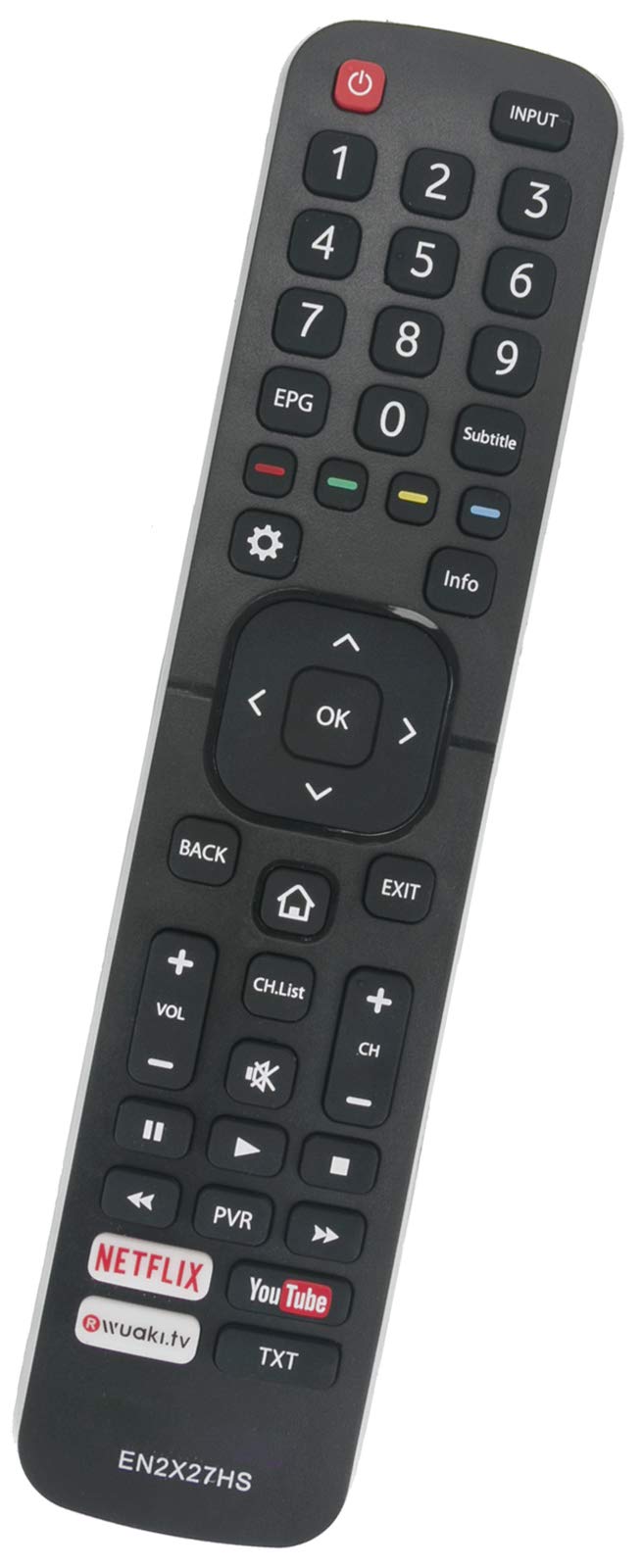 EN2X27HS Fernbedienung Für Hisense Smart TV - Ersatz Mit Netflix & YouTube Tasten, Kompatibel Mit Vielen Modellen
