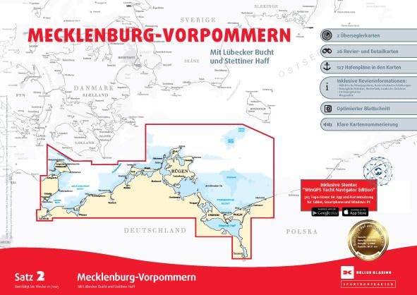 Sportbootkarten Satz 2: Mecklenburg-Vorpommern (Ausgabe 2025): Mit Lübecker Bucht und Stettiner Haff