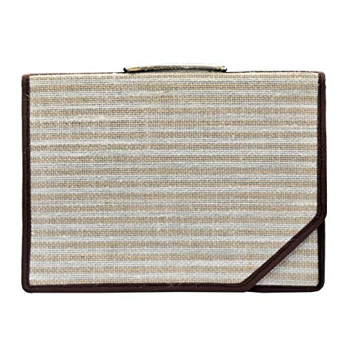 Cubic J-DH Jute Multi-Pocket Document Folder Bag (Beige) Cubic J-DH Jute Multi-Pocket Document Folder Bag (Beige)