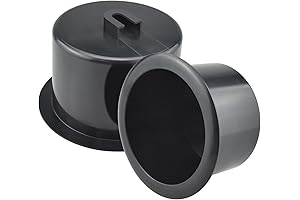 SDTC Tech Black Plastic Cup Holder Inserts for Sofa, Recliner Table, Boat, Car
