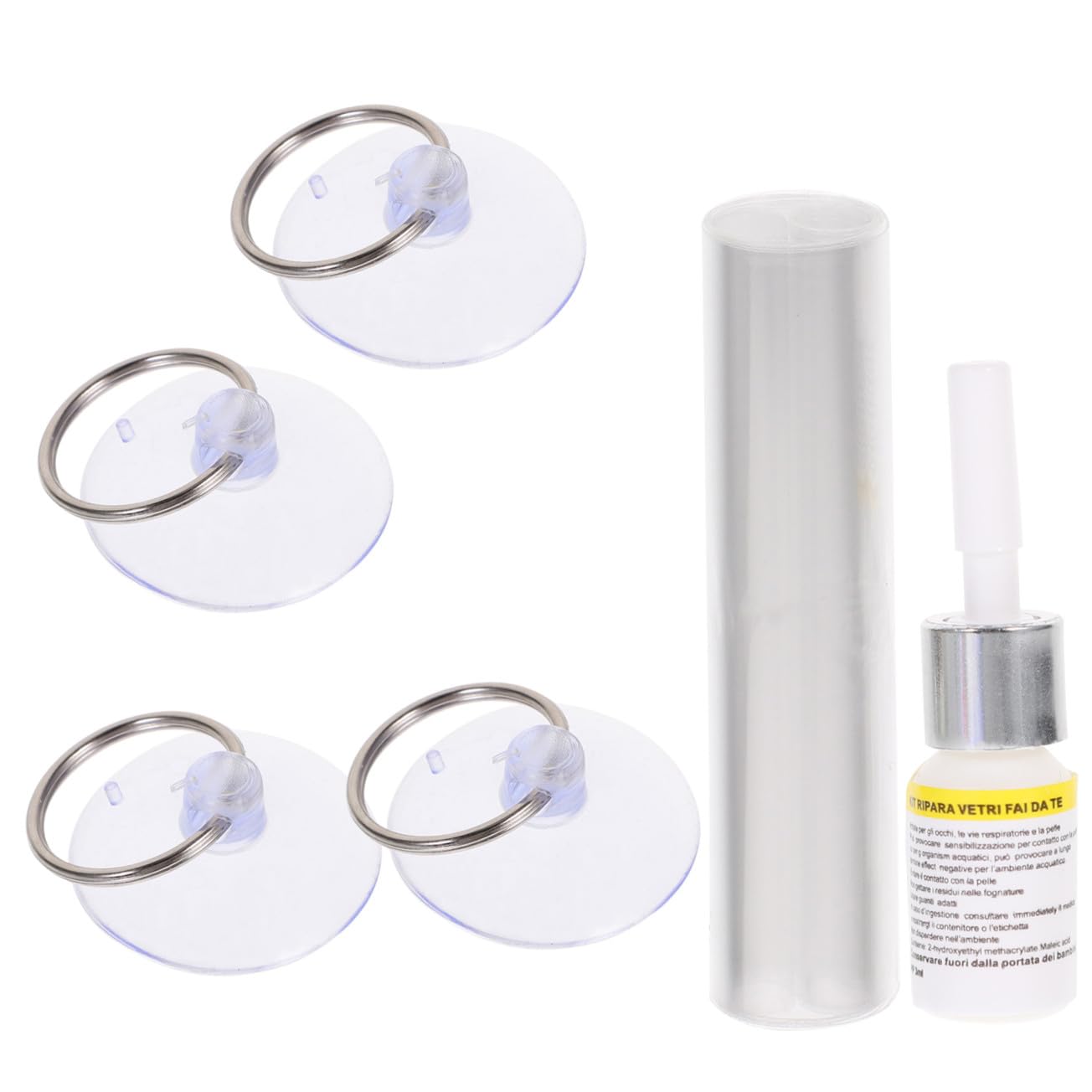 GLEAVI Kit De Reparación De Vidrio De 4 Juegos para Ventanas con Tinte De Fibra De Vidrio para Autos Accesorios para Autos Película Agrietada Espejo Antirayaduras Kit De Reparación