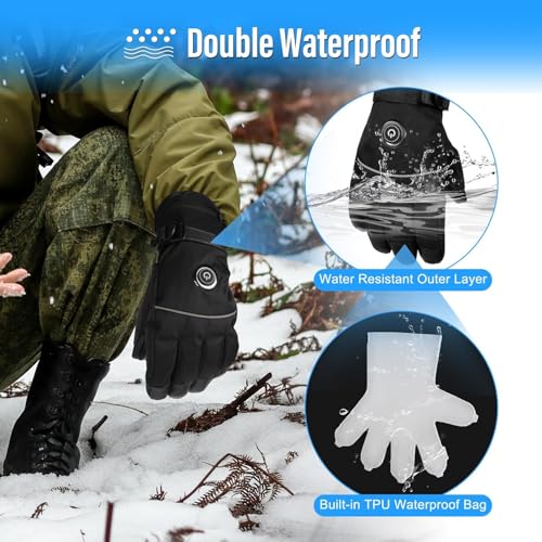Mrawarm Heated Gloves, 5V 6000 Mah Rechargeable Heated Gloves For Men Women thumb #4