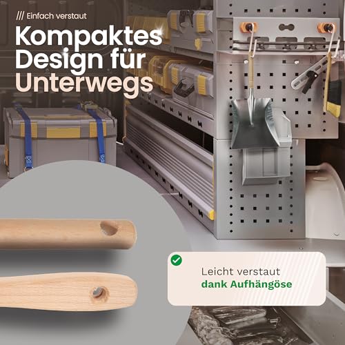 Novaliv 4X Kehrblech Set Kehrblechgarnitur Handfeger FEINE KUNSTBORSTEN und Kehrblech Metall Silber verzinkt Kehrblechbesen zum Aufkehren Handkehrset Kehrblechset Kehrschaufel Feger und Kehrblech – Bild 5