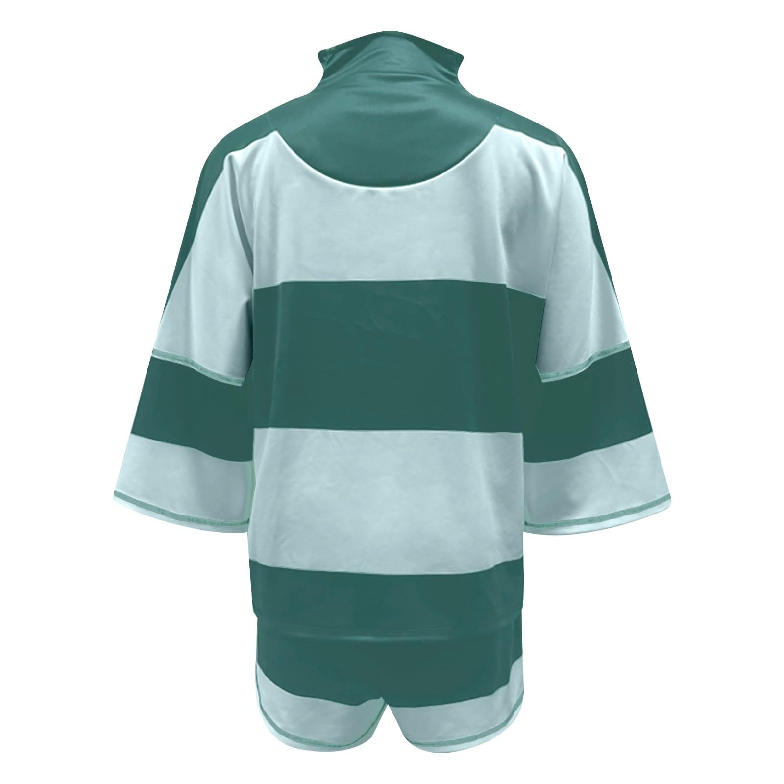 Ensemble éTé Femme, Tenue De Sport Femme Ensemble Deux PièCes D'éTé pour Tenue D'EntraîNement Short T-Shirt Rayé Surdimensionné et Short (Green S)