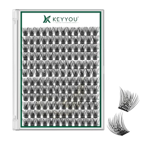 Image of KEYYOU Lash Clusters Air Touch D Curl Wispy Individual Lashes 16mm