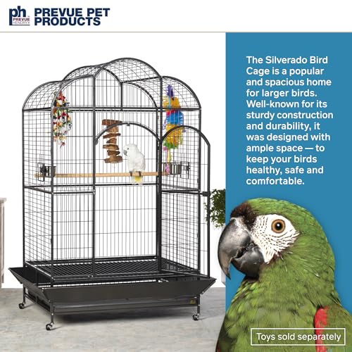 Image of Prevue Hendryx Silverado Macaw Dometop Cage 3155S Silverado 46-Inch by 36-Inch by 78-1 /4-Inch