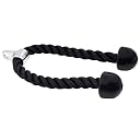 Greententljs Heavy Duty Triceps Rope - 27 Inch Rope Length Nylon Tricep Rope Cable Attachment with Stainless Steel Spring Snap Hook Carabiner for Gym & Home gallery image