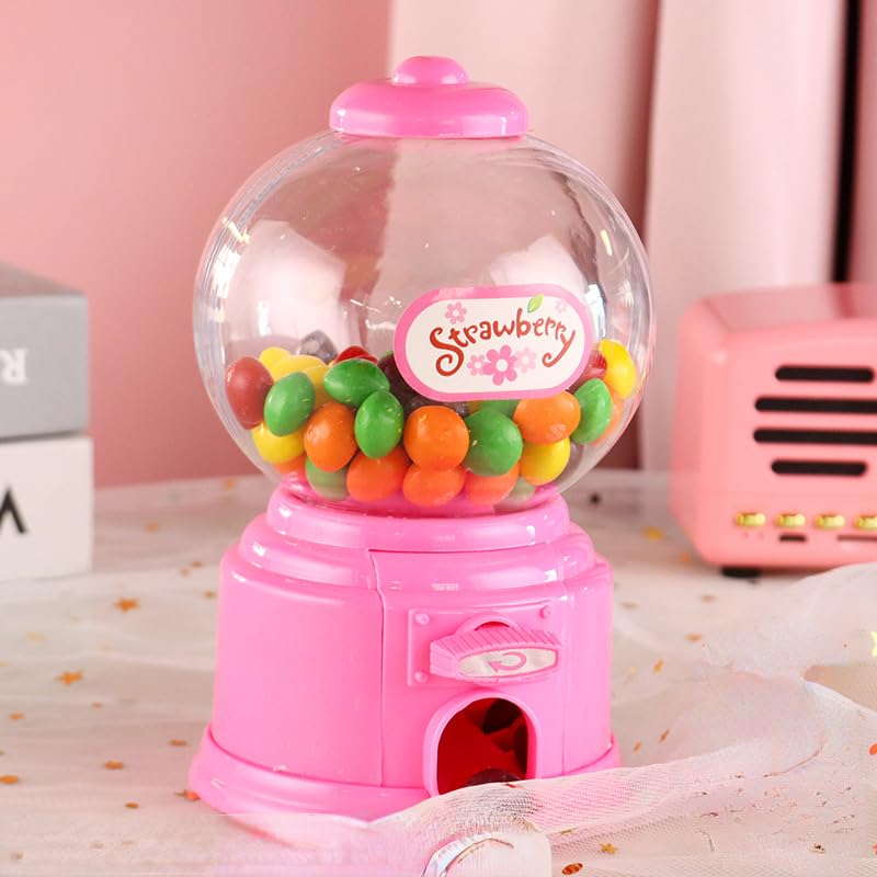 1PC Mini Twist Candy Machine Cute Chocolate Candy Machine Money Can Savings Can Children's Gift Toys (Pink)