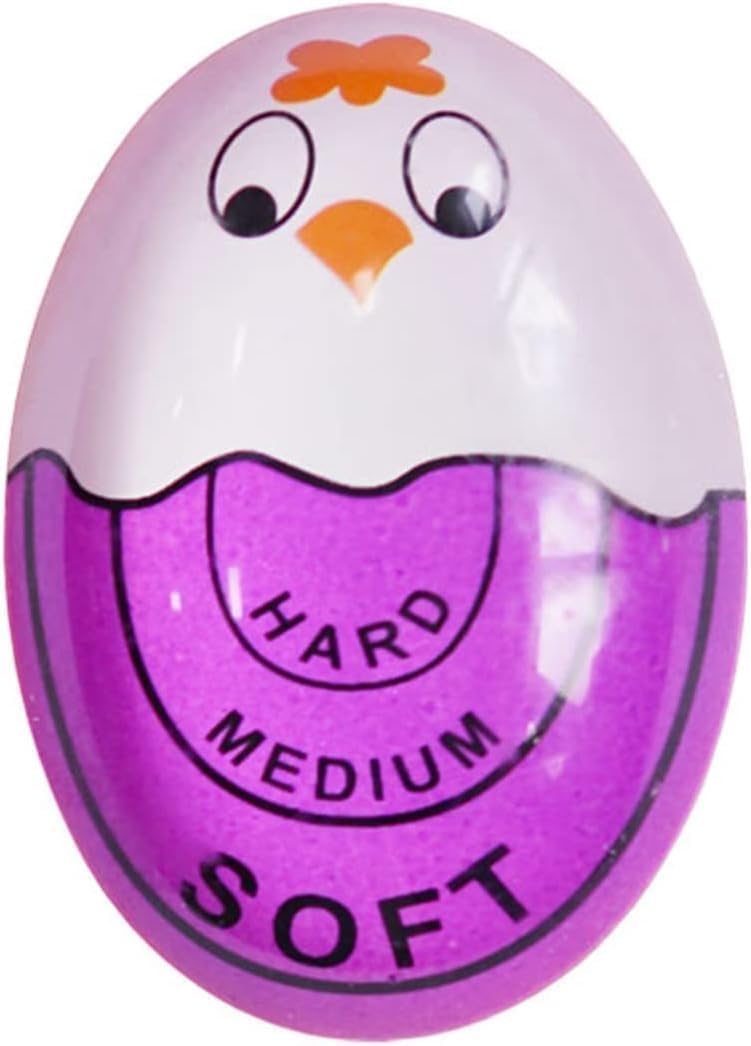 Purple Kitchen Timer Practical Reminder Color Changing Egg Timer Soft Hard Boiled Egg Timer That Changes Color When Eggs are Ready Timers