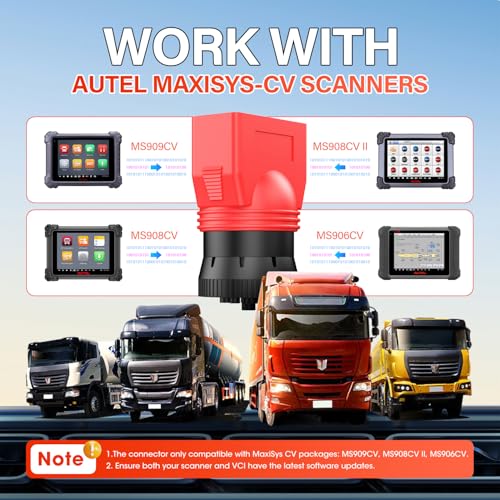 Autel Original OBD Diagnostic Adapter, 9Pin J1939 Male to 16Pin OBD2 OBDII Female Connector, Work for Heavy Duty Trucks and Commercial Vehicles, Compatible with OBD2 Automotive Diagnostic Scanners - Image 8