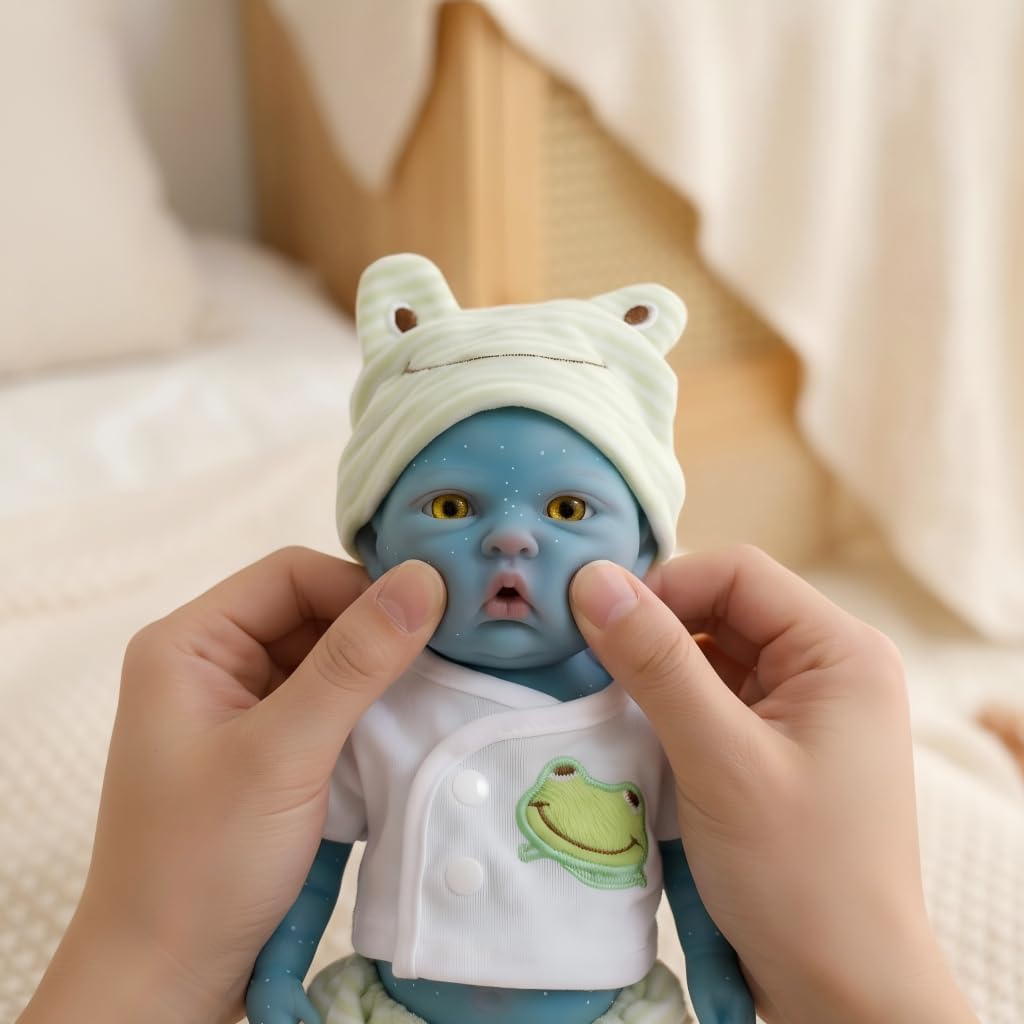 iCradle Lovely 12 Inch Full Body Silicone Baby Fairy Avatar,Solid Silicone Reborn Baby Dolls,Poseable Real Life Reborn Dolls Gifts for Collectors & Kids Ages 3+
