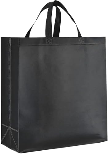 Bags Direct Black Reusable Non-Woven Shopping Bag 70GSM 19L 3PK