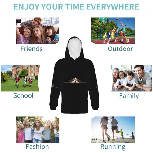 Image of Boy'S Sweatshirt Fleece Hoodie Blend Hooded Sweatshirt Plush Pullover Hoodie Size For Boys And Girls