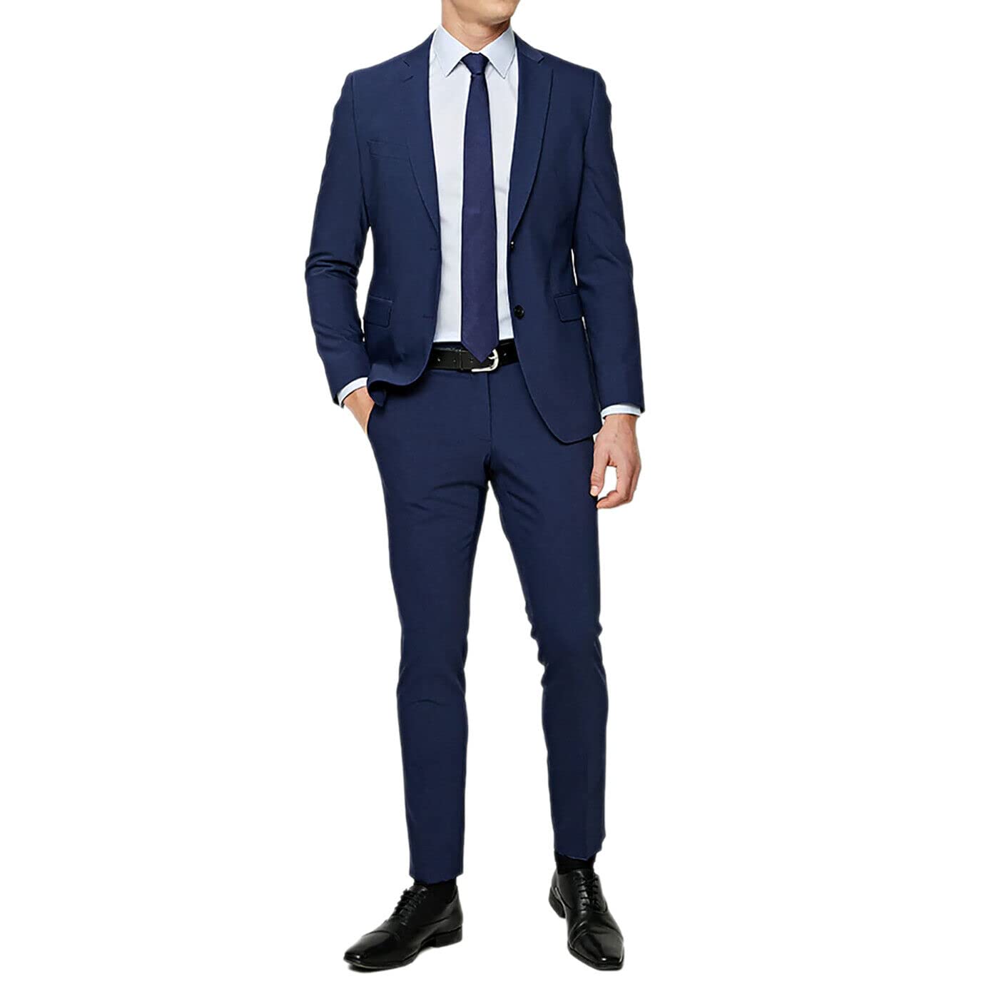 Abito Uomo Elegante da Cerimonia Vestito Classico Completo Casual Giacca e Pantalone Matrimonio Tutte Le Stagioni