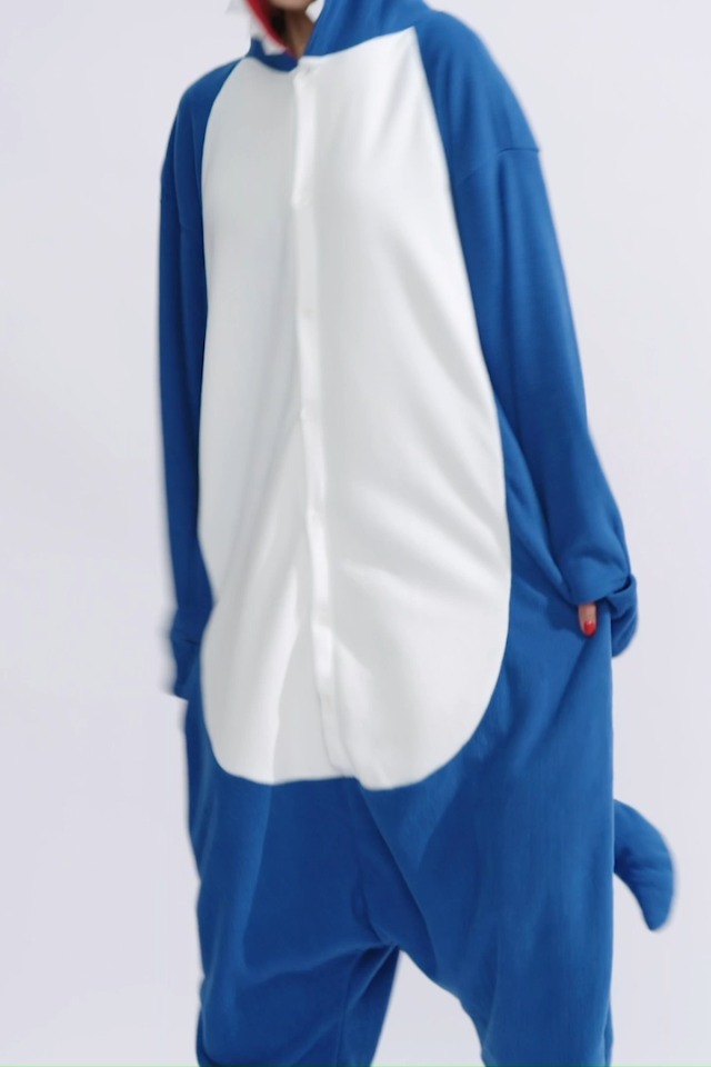 Fellflying Shark Blanket Hoodie Onesie, Shark | Haai-deken, hoodie, onesie - haai-deken voor volwassenen, zachte, gezellige flanellen sprei, draagbare deken, cadeau voor vrouwen, L, ?Kleidung