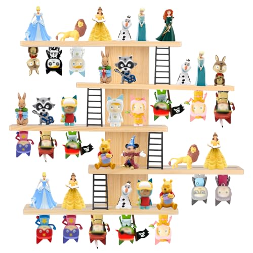 Taladad for Tonie Shelf,Tonies Storage for Creative Tonies Magnetic Wall Shelf for Tonie Figures,12-35 Characters,Wooden Hanging Shelf for Kids (Natural)