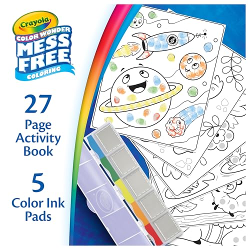 Image of Crayola Color Wonder Mess Free Fingerprint Activity Book, Finger Painting Alternative, Arts & Crafts Gift for Kids Ages 3+