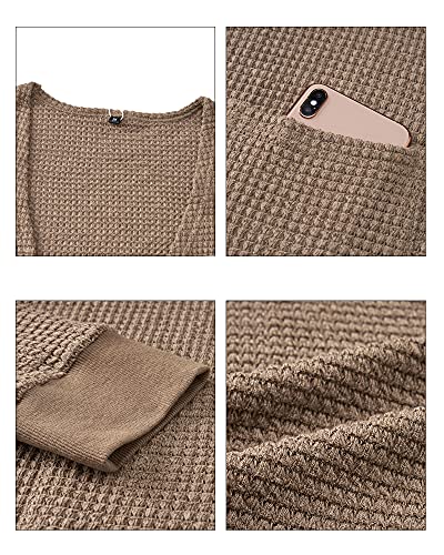 Image of STYLEWORD Women's Fashion Cardigan Sweater Lightweight Open Front Long Casual Beach Kimonos Outfits with Pockets