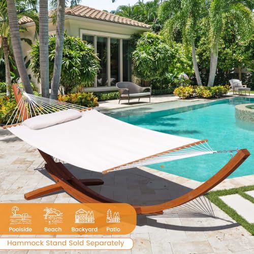 Image of Lazy Daze 12 FT Sunbrella Fabric Hammock, Non-Fading Double Outdoor Hammock