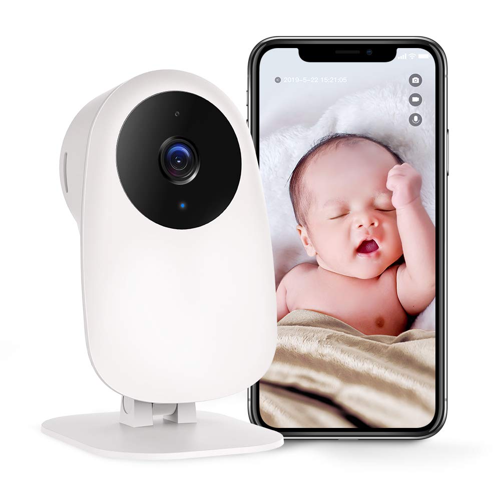 Telecamera IP WiFi 1080P HD Per Interni/esterni, Visione Notturna, Rilevamento Movimento