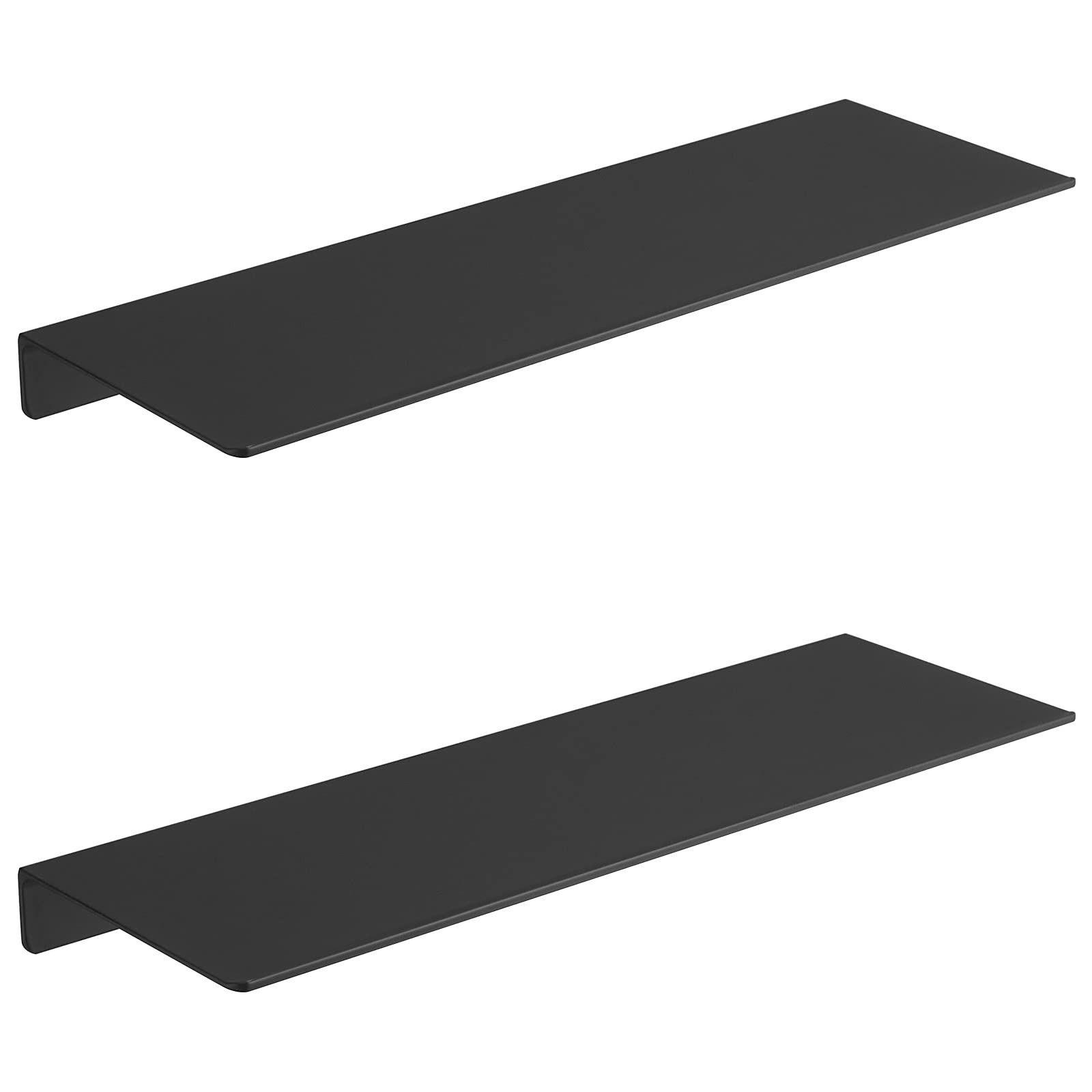JOOMBlack Floating Shelves for Wall Storage, Metal Wall Shelves for Living Room, Bathroom, Kitchen, 16” Display Shelves for Collectibles(2 PCS)