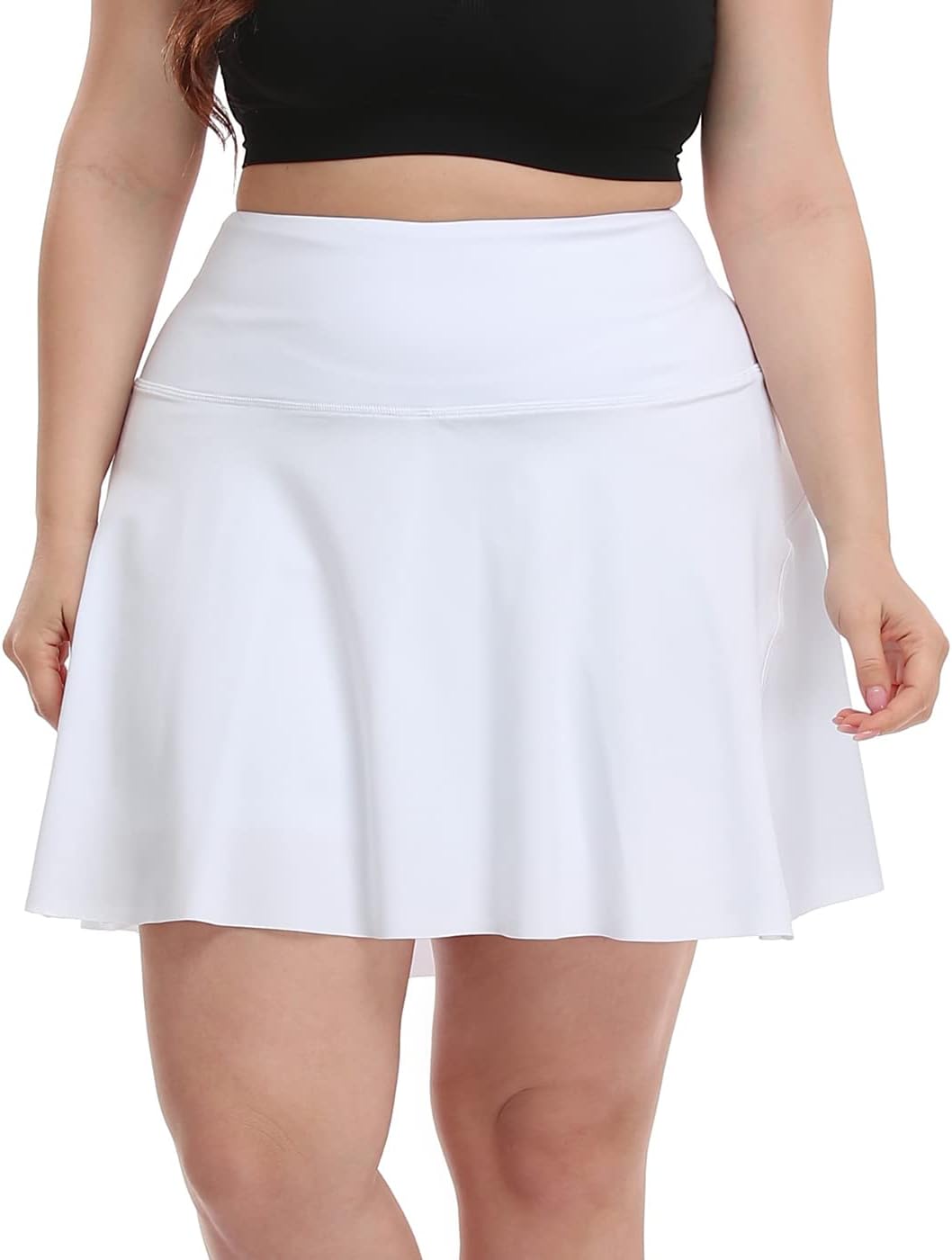 HDE Women's Plus Size Tennis Skort Pleated Athletic Golf Skirt with Shorts