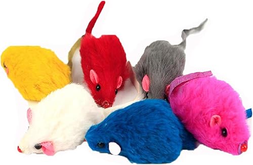 Kissmi - Paquete de 20 juguetes para gatos de peluche, ratón, ratón, ratón, gato, color surtido