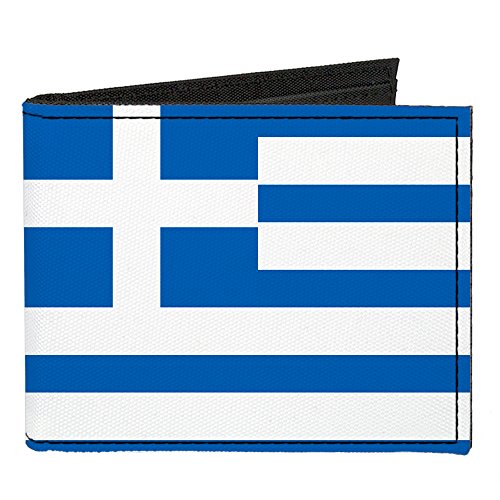 Buckle-Down Canvas Bi-fold Wallet-Greece Flag