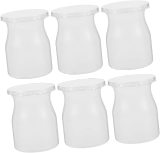PRETYZOOM Set of 20 Mousse Cups Lids Yogurt Pudding Storage Cups Pp Plastic Dishwasher Safe for Party