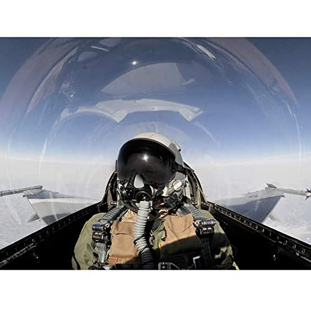 Military USA USAF Air Force Pilot F-16 Fighting Falcon Jet Photo Unframed Wall Art Print Poster Home Decor Premium