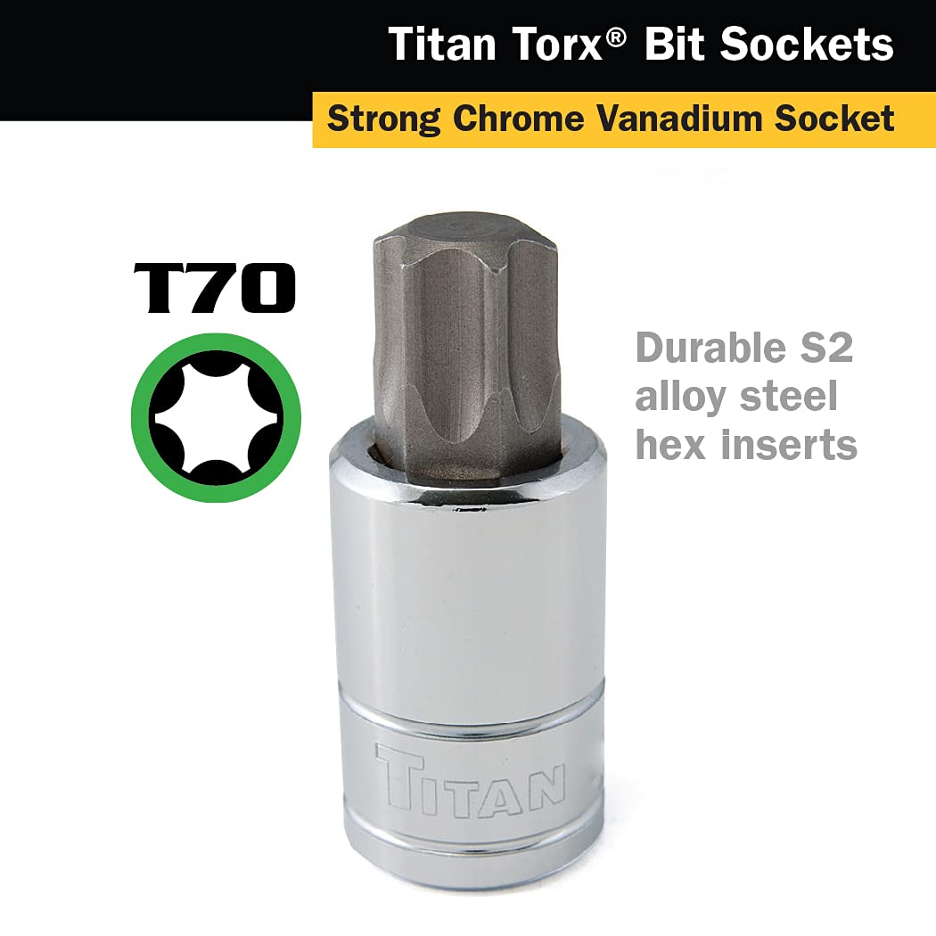 Titan Tools 62970 1/2-Inch Drive x T70 Star Bit Socket, Factory - Image 2