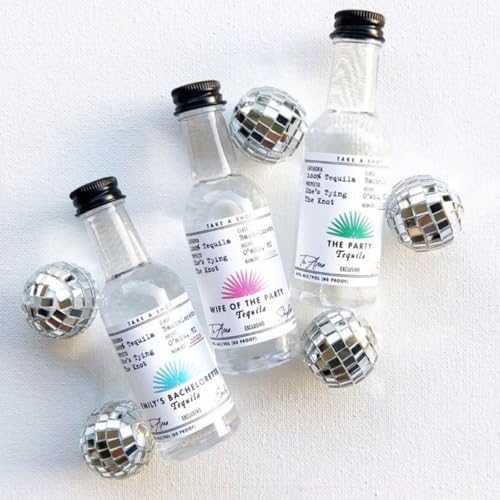 10 Pcs Personalized Bachelorette Casamigos Labels 50 mL-Labeled Party Signs Only-Customized Bachelorette Party Favors for Wedding Engagement Party