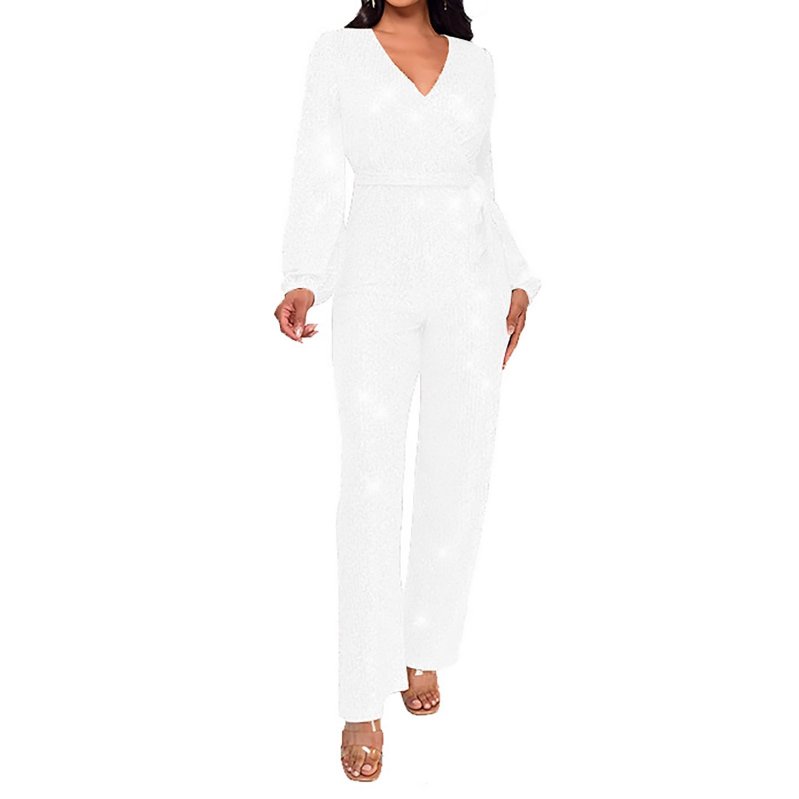 Overol de verano para mujer, de manga larga, con lentejuelas, para Reino Unido, talla 14, enterizo para salir, talla 18, pantalones de verano para mujer