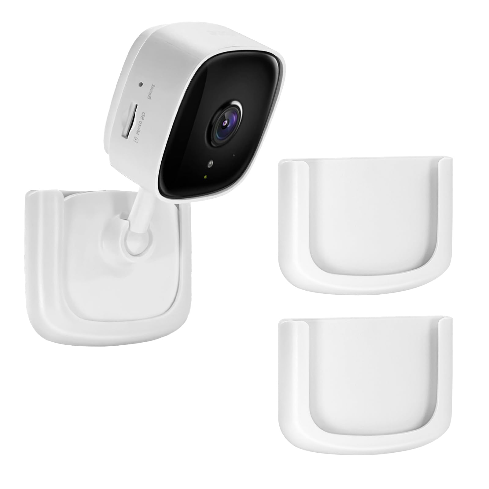 2 Pack No Drill Tapo Camera Mount, Strong Adhesive Durable Wall Mount Stand Fits for Tapo Security Camera C100,C110, Easy Installation Window Mount