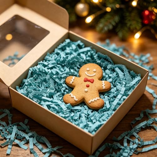 Image of 1 /2LB Sky Blue Crinkle Cut Paper Shred Filler Great for Gift Wrapping, Sky Blue Basket Fillers, Birthday, Gift Wrapping, Anniversary, Halloween Thanksgiving Christmas Party Decor Filling Supplies